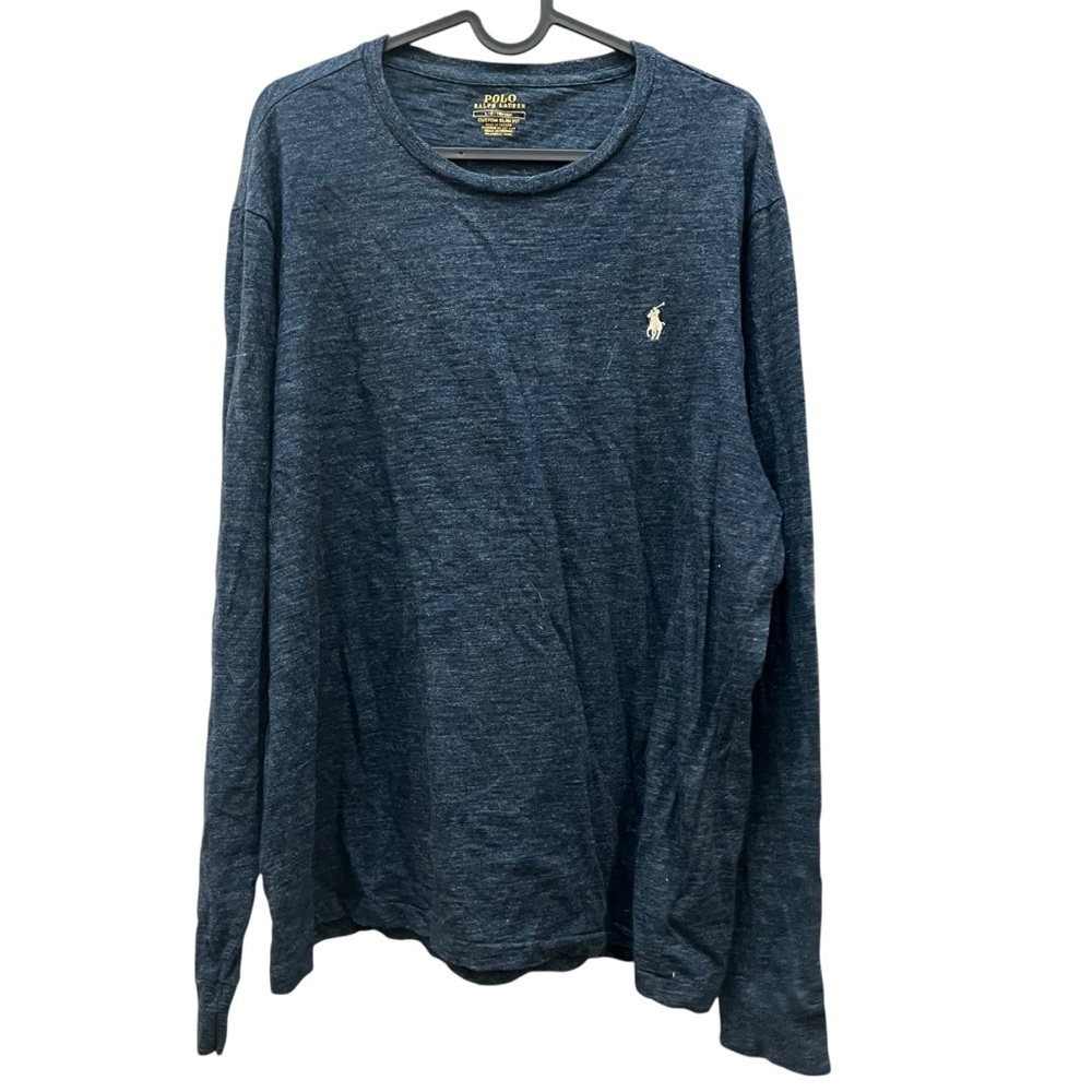 2/$15 Polo by Ralph Lauren L Blue Long Sleeve Classic 100%Cotton custom slim fit
